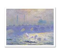 Claude Monet Waterloo Bridge Art Print Framed Poster Wall Decor 12x16 inch