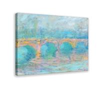 Claude Monet,Waterloo Bridge, London, at Sunset,art Prints,Vintage Art,canvas Wall Art,famous Art Prints Canvas Poster Wall Art Decor Print Picture Paintings for Living Room Bedroom Decoration 12x18in