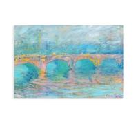 Claude Monet,Waterloo Bridge, London, at Sunset,art Prints,Vintage Art,canvas Wall Art,famous Art Prints Canvas Poster Wall Art Decor Print Picture Paintings for Living Room Bedroom Decoration 12x18in