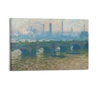 Claude Monet,Waterloo Bridge,Overcast,art Prints,Vintage Art,canvas Wall Art,famous Art Prints Poster Decorative Painting Canvas Wall Posters And Art Picture Print Modern Family Bedroom Decor Posters