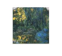 Claude Monet - Weeping Willow And Water-Lily Pond (detail) Poster Canvas Art Poster And Wall Art Picture Print Modern Family Decor Posters 28x28inch(70x70cm)