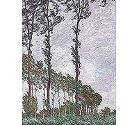 Claude Monet Wind Effect Series Of The Poplars Art Print Canvas Premium Wall Decor Poster Mural
