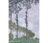 Claude Monet 'Wind Effect, Series of The Poplars', France, 1891, Impressionism, Reproduction 250gsm A4 & A3 Vintage Classic Art Poster Print