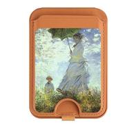 Claude Monet Woman with a Parasol Magnetic Card Wallet Holder Stand for iPhone 16 15 14 13 Pro Max