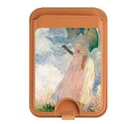 Claude Monet Woman with a Parasol Magnetic Card Wallet Holder Stand for iPhone 16 15 14 13 Pro Max