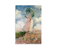 Claude Monet Woman with A ParasolWaterproof Art Wall Stickers High-definition Decorative Paintings Suitable for Bedrooms/shops Moisture-proof And Fade Resistant Exquisite Packaging Perfect for Gift Gi
