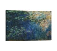 Claude Monet Work Reflections of Clouds on The Water Lily Pond Aesthetic Art Festival Decorative Printed Canvas Wall Art Suitable for Offices, Homes, Bedrooms, And Room Decor12x18inch(30x45cm)