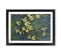 Claude Monet Yellow Irises Framed Print | A2 Oak Framed Wall Art | Ready to Hang | Modern Historical Picture | Living Room Bedroom Lounge Office
