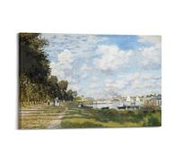 Claude Monet's Famous Work Poster The Basin at Argenteuil Painting On Canvas Wall Art Scroll Picture Print Living Room Walls Decor Homes 12x18inch(30x45cm)