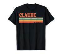 Claude Retro Personalized First Name Vintage Stripes Value Graphic T-Shirt