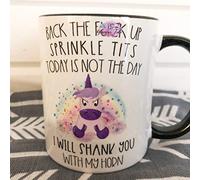 Claude6yhAly NSFW Cussing Unicorn Shank You with My Horn Coffee Mug