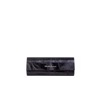 Claudia Canova Acrylic Pearlescent Clutch Bag In Black Black