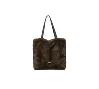 Claudia Canova Faux Fur Shoulder / Tote Bag In Green Green