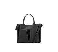 Claudia Canova Megan Xl Front Pocketed Tote Bag In Black Black