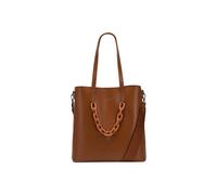Claudia Canova Women's Elizabeth Chain Twin Strap Tote Bag in Brown Claudia Canova Brown
