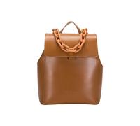 Claudia Canova Women's Sophia Chain Flapover Backpack in Tan