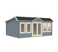 Claudia Pent L (5,5x4m | 19,4m2 | 44mm) Under 2.5m Clockhouse Style Large Log Cabin
