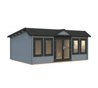 Claudia Pent L (5,5x4m | 19,4m2 | 44mm) Under 2.5m Clockhouse Style Large Log Cabin
