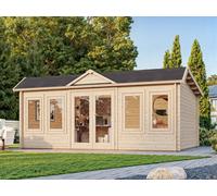 Claudia Pent L (5,5x4m | 19,4m2 | 44mm) Under 2.5m Clockhouse Style Large Log Cabin
