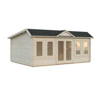 Claudia Pent XL (5,5x4m | 19,4m2 | 44mm) Under 2.5m Clockhouse Style Large Log Cabin