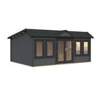 Claudia Pent XL (5,5x4m | 19,4m2 | 44mm) Under 2.5m Clockhouse Style Large Log Cabin