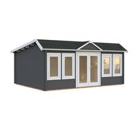 Claudia Pent XL (5,5x4m | 19,4m2 | 44mm) Under 2.5m Clockhouse Style Large Log Cabin