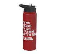 Claudia Quote Funny Birthday Custom Name Idea Engineer Stainless Steel Insulated Water Bottle