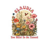 CLAUDIA Too Wild To Be Tamed: Personalized Notebook Lined Note Pad for Women Named CLAUDIA