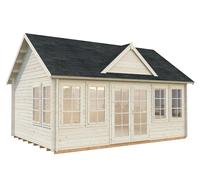 Claudia XL (5.5x4m | 19.4m2 | 44mm) Clockhouse Log Cabin