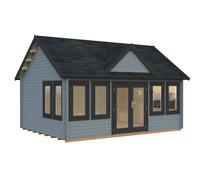 Claudia XL (5.5x4m | 19.4m2 | 44mm) Clockhouse Log Cabin