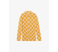 Claudie Pierlot Womens Divers Check-print Long-sleeve Cotton-blend Shirt M
