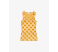 Claudie Pierlot Womens Divers Check-print Slim-fit Cotton-blend Vest Top S