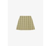 Claudie Pierlot Womens Divers Sumi High-rise Monogram Cotton Mini Skirt 14