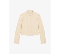Claudie Pierlot Womens Naturels Stand-collar Long-sleeve Cotton Jacket 10