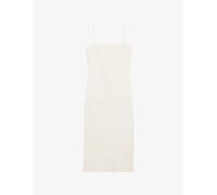 Claudie Pierlot Womens Naturels Straight-neck Slim-fit Woven Mini Dress 12