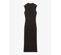 Claudie Pierlot Womens Noir / Gris Sheer-panel High-neck Stretch-woven Maxi Dress Xs