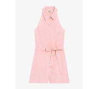 Claudie Pierlot Womens Roses Jackie Bow-embellished Woven Jumpsuit 10