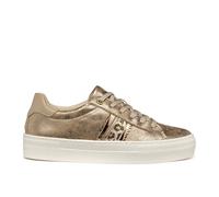 Claudin Breathable Leather Trainers Gold-Coloured