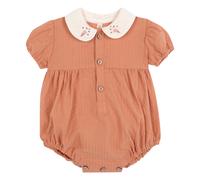 Claudine neck romper Dessert Organic cotton Russet 12/18 months