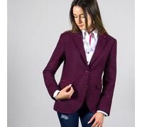 Claudio Lugli CALIFORNIA DOGTOOTH WOMENS JACKET - Burgundy - 10.0