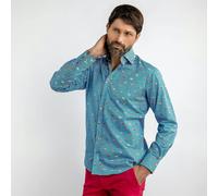 Claudio Lugli Campervan Stripe Print Shirt - 3XL - Blue