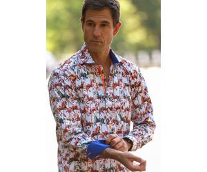 Claudio Lugli Carousel Horses Print Shirt - White - XXL