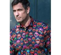 Claudio Lugli CL2621 Embroidery Skulls - XL - Navy