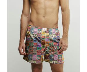Claudio Lugli Claudio's Garage Cotton Poplin Print Boxer Shorts - Red - 3XL