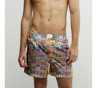 Claudio Lugli Claudio's Garage Cotton Poplin Print Boxer Shorts - Red - XXL