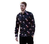 Claudio Lugli Courtship Pheasants Print SHIRT-3XL-Black