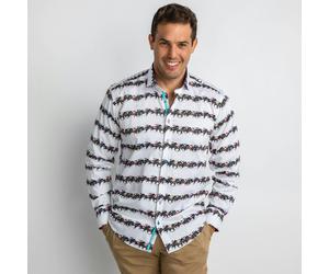 Claudio Lugli Derby Horse Race Print Shirt - 4XL