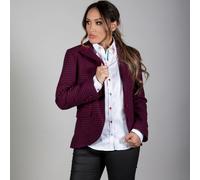 Claudio Lugli DOGTOOTH WOOL WOMENS JACKET - Burgundy - 16.0