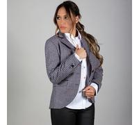 Claudio Lugli DOGTOOTH WOOL WOMENS JACKET - Grey - 14.0