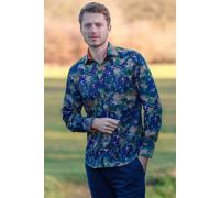 Claudio Lugli Flight Map Satin Cotton Printed Shirt - Medium - Black